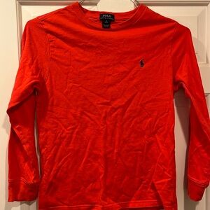 Orange Long Sleeve T-shirt. Polo. Ralph Lauren. Medium Boys. 10 12